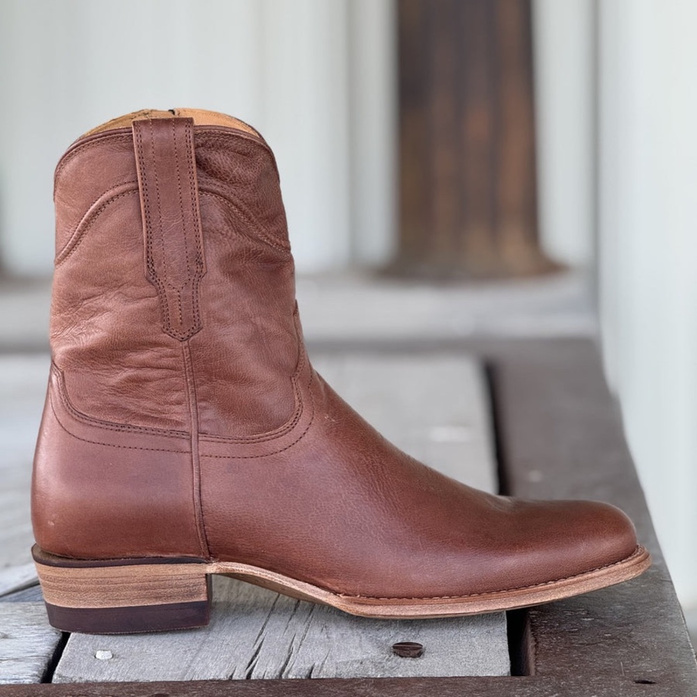 Tecovas Men's The Dean Scotch Brown Goat Leather Side-Zip Western Boots 11 EE - Picture 6 of 15